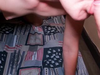 Stepsister helped her stepbrother cum after his run!