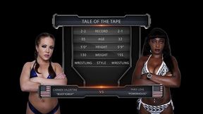 carmen valentina vs paris love female wrestling