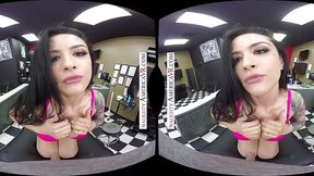 Seductive alt-girl, Katrina Jade, pays for her latest ink with her mouth and pussy