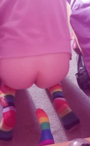 So Many Rainbows Today! It'll Be Just Me Riding My Cute Lil Dildo