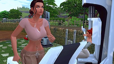 futanari mistress fed sperm to her sister after training in the gym sims me hentai sfm