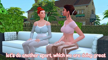 futanari mistress fed sperm to her sister after training in the gym sims me hentai sfm