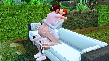 futanari mistress fed sperm to her sister after training in the gym sims me hentai sfm