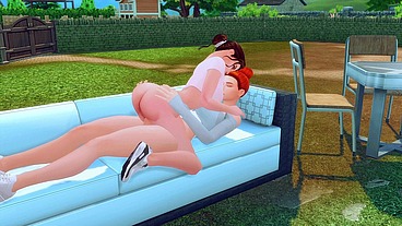 futanari mistress fed sperm to her sister after training in the gym sims me hentai sfm