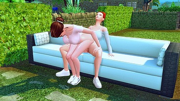 futanari mistress fed sperm to her sister after training in the gym sims me hentai sfm