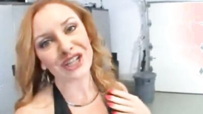 POV big jugs blonde MILF is ready for stepson's prick