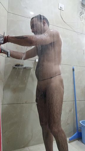 Indian Desi Man Enjoy Shower and Sex