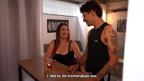 Bisexual Threesome with Skinny Busty Latina and White Girl