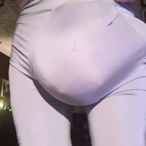 Bulging Lycra Fun After Filling up