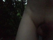 I took a walk with a naked erection around a shrine at the foot of the woods 210525-2