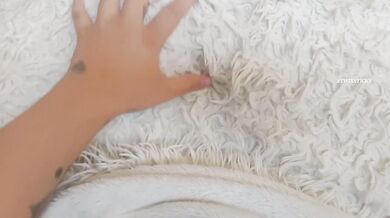 I was masturbating and my girlfriend climbed under the blanket and started eating my pussy homemade