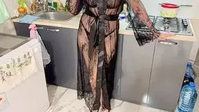While My Husband Was On A Business Trip, A Gorgeous Milf In A Negligee Gave Me A Blowjob And I Fucked Her Doggystyle