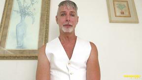 ”ManPuppy: DILF Richard Lennox grabs huge cock to wank in his apartment after club”