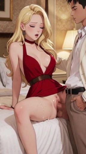 beautiful 18 year old blonde girl is amande of her best friend's boyfriend- porn in spanish- anime AI PORN   Clip 1