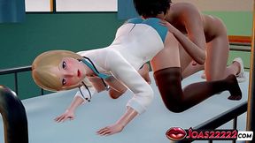 Big Tits Hospital Nurse Rina in Pantyhose 3D Rule34 Hentai - POV Tits Massage &mdash;  Ass Licking & Tongue Stretching &mdash;  Intense Wet Fingering Squirt
