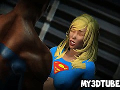 Hot 3D Supergirl getting fucked hard by Spiderman