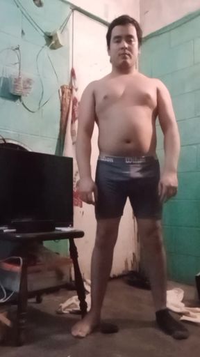 Jesus in boxer pulling his penis #155