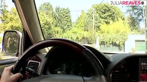 Blonde sucks a huge cock then rides it to a mouth cumshot