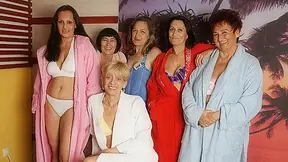 Mature Women Getting Relaxed In An All Female Sauna - MatureNL