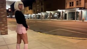 Amazing hot slut sissy short skirt panties