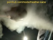 Heather Kane makes him cum quicker than her cigarette LOL