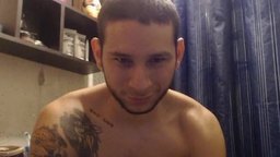 Felipe Tatoo Jerks Off and Eats Cum