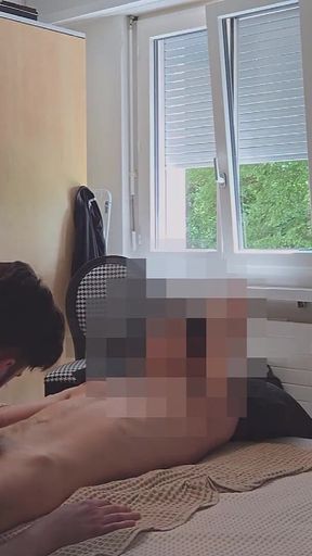 Straight Twink Student Gets Sucked by Me on His Lunchbreak