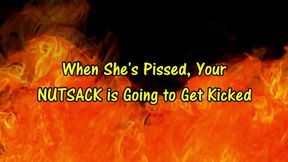 When She's Pissed, Your Nutsack Is Going to Get Kicked (HD WMV format)