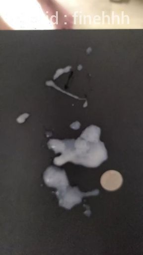 Korean male&#039;s pink penis, fresh cum spurts
