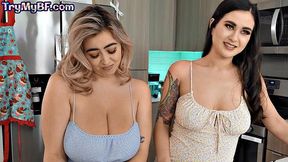 Big-titted 21yo babe pussyfucked in threesome