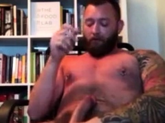 Hot gay eats his own cum