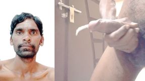Rajesh's home tour, showing the house, masturbating dick and cumming in the bathroom