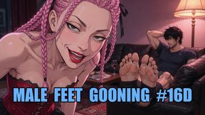 Male Feet Gooning #16D: Goon for Male Feet (Animated, Music, Text)