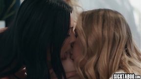 Lesbians Charlotte Sins Millie Morgan and Claire Roos explore intimate anal&#x1F44C; play