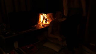 Angel seduces her lover for a sensual fuck @ the fire🔥