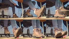 Tanja drains my little friend with her dirty Timberland boots - Cam 4