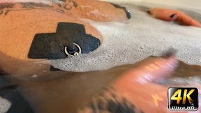 Bubble Bath Foot Play with Pierced and Tattooed Goddess (4K)