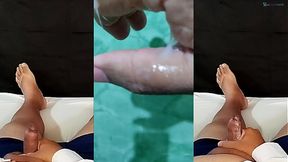 I got excited thinking about my ex-girlfriend and jerked off &mdash;  getting my hand all over cum &mdash;  my wife can't know about this (Watch On: Sheer/RED)