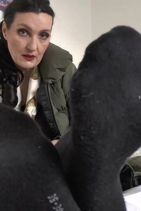 Pamper Your Owner - the Black Socks in a Short Break POV, JOI Lady Victoria Valente
