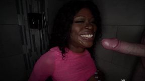 Ebony Tease &amp_ Cock Slurpage
