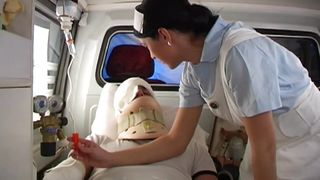 Amazing looking nurse pleasing her patient&#039;s hard cock