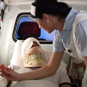 Amazing looking nurse pleasing her patient&#039;s hard cock