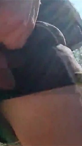 Freeballing Twink Walks Without Underwear, Sticks Out His Soft Dick From His Very Short Shorts Outdoor