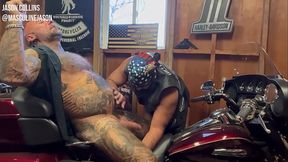 Cigar Fucking on my Harley with Oscar Bear