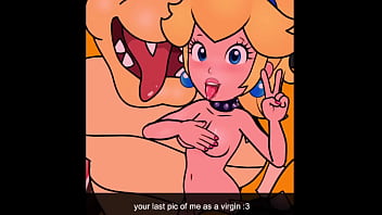 Bowser x Peach - Superstar Sexting - Naive Route, NO COMMENTARY, game by DryBoneX