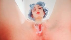 Creampied 18 year old pussy sitting in defeat