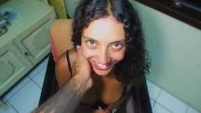 brunette latina facefuck and cum skin care - nati roza
