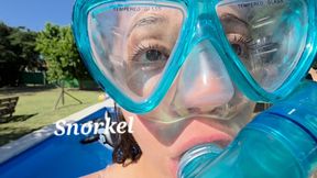 Enjoying a sunny day snorkel