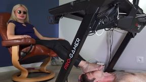 Amazing Khaleesi (From Ukraine) Foot Domination In Her Office - Russian Language - Part 1