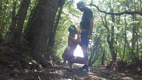 Russian couple fucks in the forest - Real Amateur